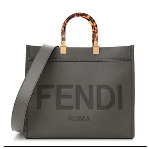Fendi Gray Sunshine Tote